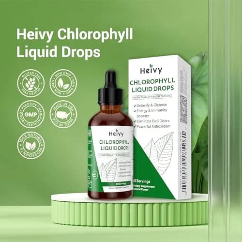 Heivy Chlorophyll Liquid Drops 2 fl oz | Detox & Support Overall Health thumbnail 4