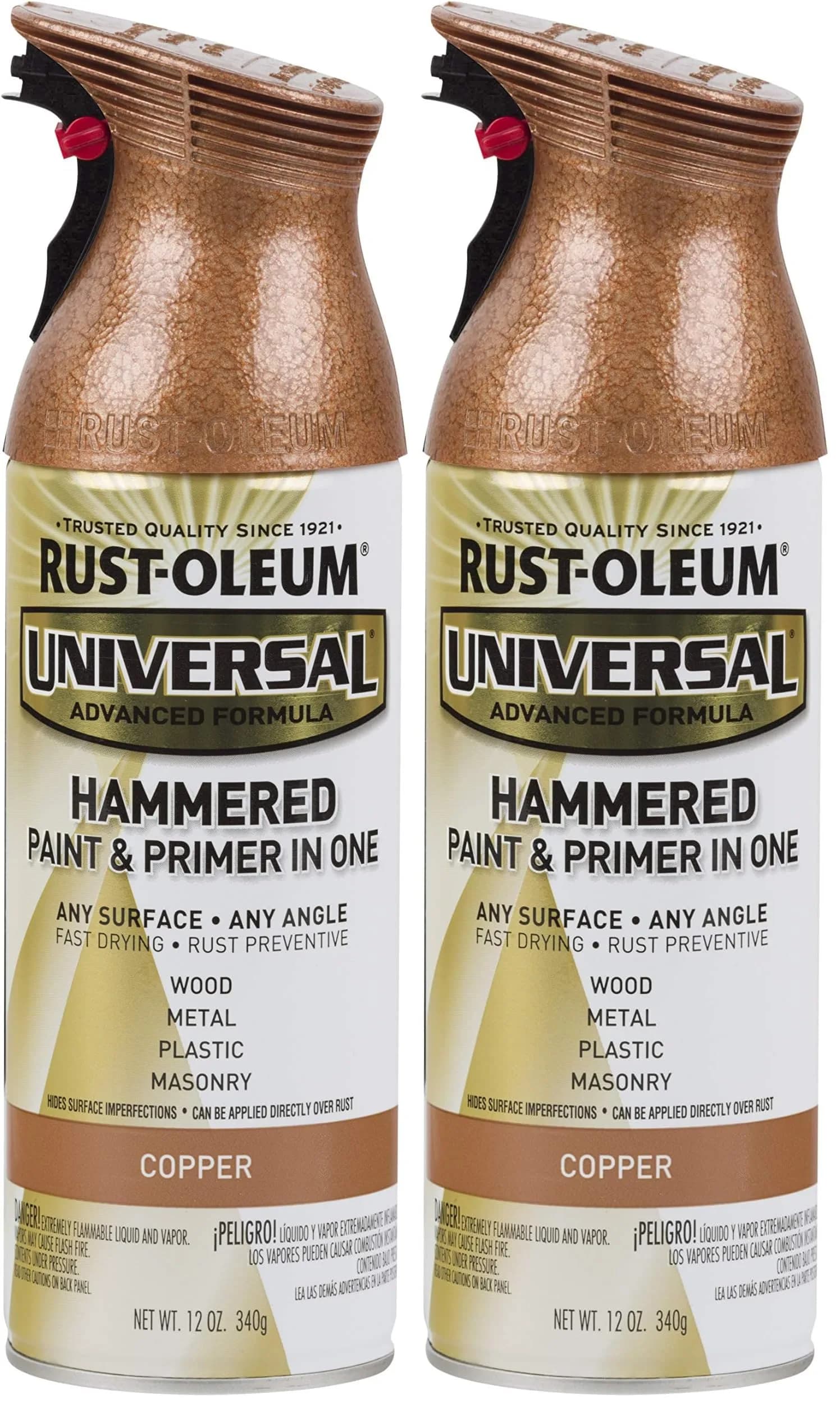 Rust-Oleum Universal Hammered Copper Clear Topcoat Spray Paint - 12 oz (Pack of 2) - main product image