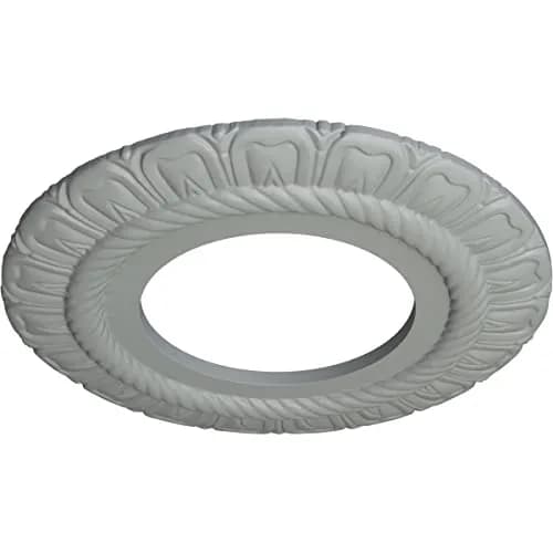 Ekena Millwork Claremont Ceiling Medallion 9"OD x 4 1/2"ID x 1/2"P (Pack of 2) | Lightweight Polyurethane for Easy Installation thumbnail 2