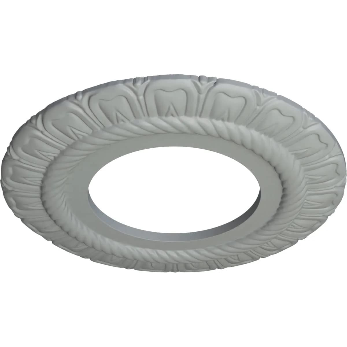 Ekena Millwork Claremont Ceiling Medallion 9"OD x 4 1/2"ID x 1/2"P (Pack of 2) | Lightweight Polyurethane for Easy Installation - view 2