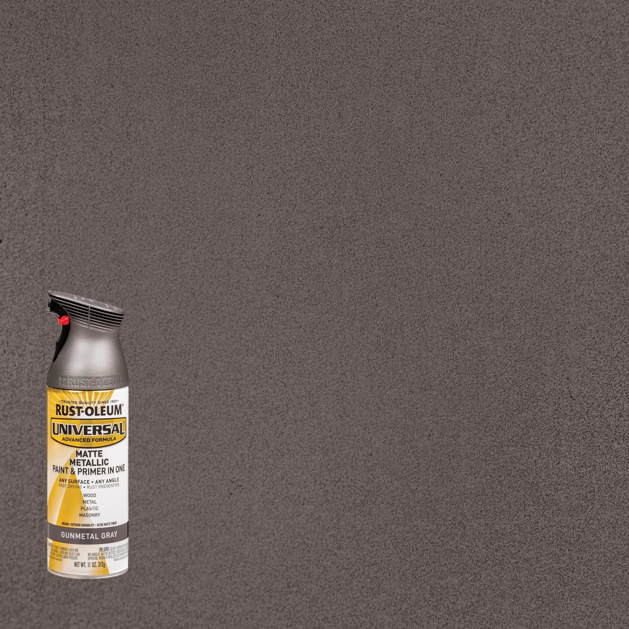Rust-Oleum Universal All Surface Matte Gunmetal Gray Metallic Spray Paint, 11 oz (Pack of 2) - view 2