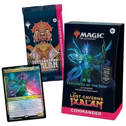 Magic: The Gathering The Lost Caverns of Ixalan Commander Deck - Explorers of the Deep (100-Card Deck, 2-Card Collector Booster Sample Pack + Accessories) thumbnail 2