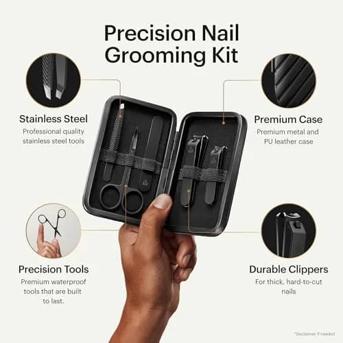 MANSCAPED® Shears 3.0, 5-Piece Precision Men’s Nail Grooming Travel Kit | Stainless Steel thumbnail 2