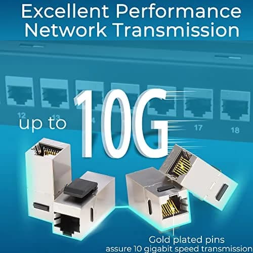Rapink Cat7 Ethernet Patch Panel with Inline Keystone | 10G Support thumbnail 4