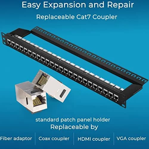 Rapink Cat7 Ethernet Patch Panel with Inline Keystone | 10G Support thumbnail 5