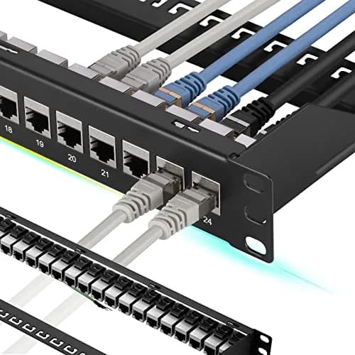 Rapink Cat7 Ethernet Patch Panel with Inline Keystone | 10G Support thumbnail 1