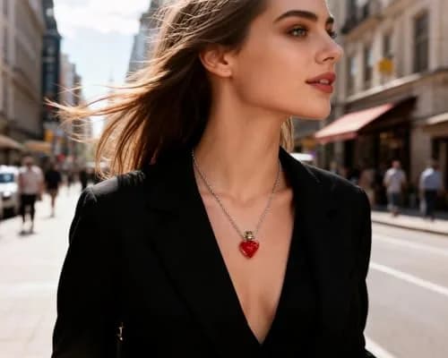DS. DISTINCTIVE STYLE Heart Shaped Perfume Bottle Necklace | Cremation & Memorial Jewelry for Women thumbnail 7