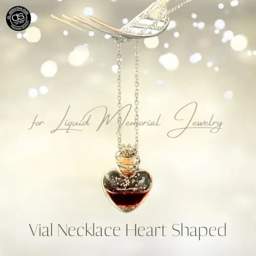 DS. DISTINCTIVE STYLE Heart Shaped Perfume Bottle Necklace | Cremation & Memorial Jewelry for Women thumbnail 8