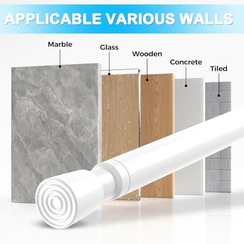 ZipGlo Spring Tension Curtain Rods 26-39 Inch White 2 Pack | No-Drill Installation for Indian Homes thumbnail 5