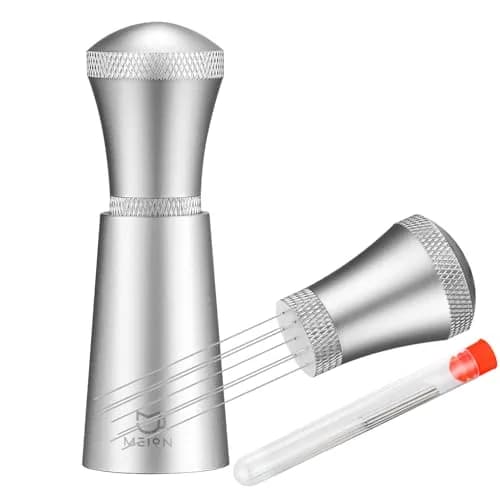 MEION WDT Espresso Distribution Tool 7 Needles Silver | Even Coffee Grind Distribution for Baristas thumbnail 1