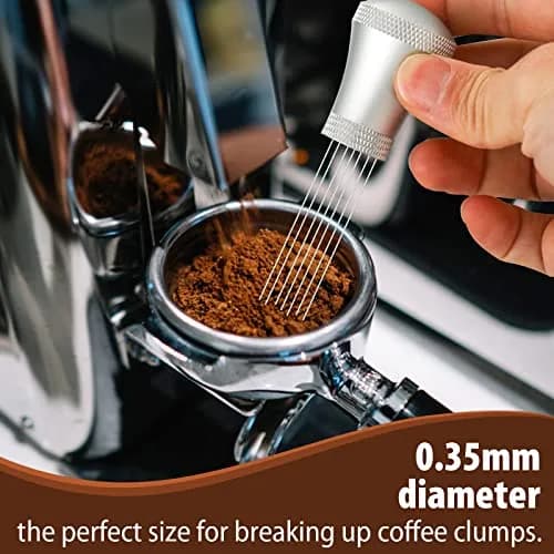 MEION WDT Espresso Distribution Tool 7 Needles Silver | Even Coffee Grind Distribution for Baristas thumbnail 5
