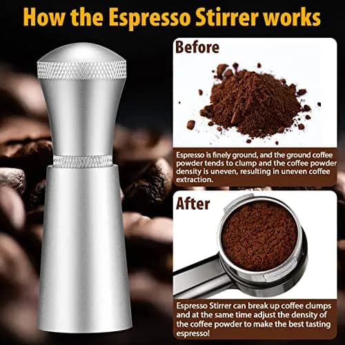 MEION WDT Espresso Distribution Tool 7 Needles Silver | Even Coffee Grind Distribution for Baristas thumbnail 6