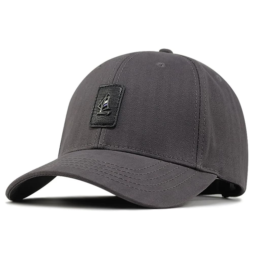 FASHIXD Big Head Hats for Men Oversize XXL Baseball Cap in Grey | Adjustable Cotton Sun Hat for Large Heads — Grey