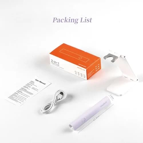 Denabuty Mini UV LED Nail Lamp Handheld with Stand, Violet | Portable Gel Nail Dryer for Art & Manicures thumbnail 6