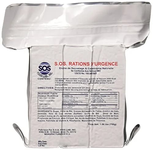 SOS Emergency Food Rations 3600 Cal | 3-Day Pack, 5-Year Shelf Life, 2 Pack thumbnail 2