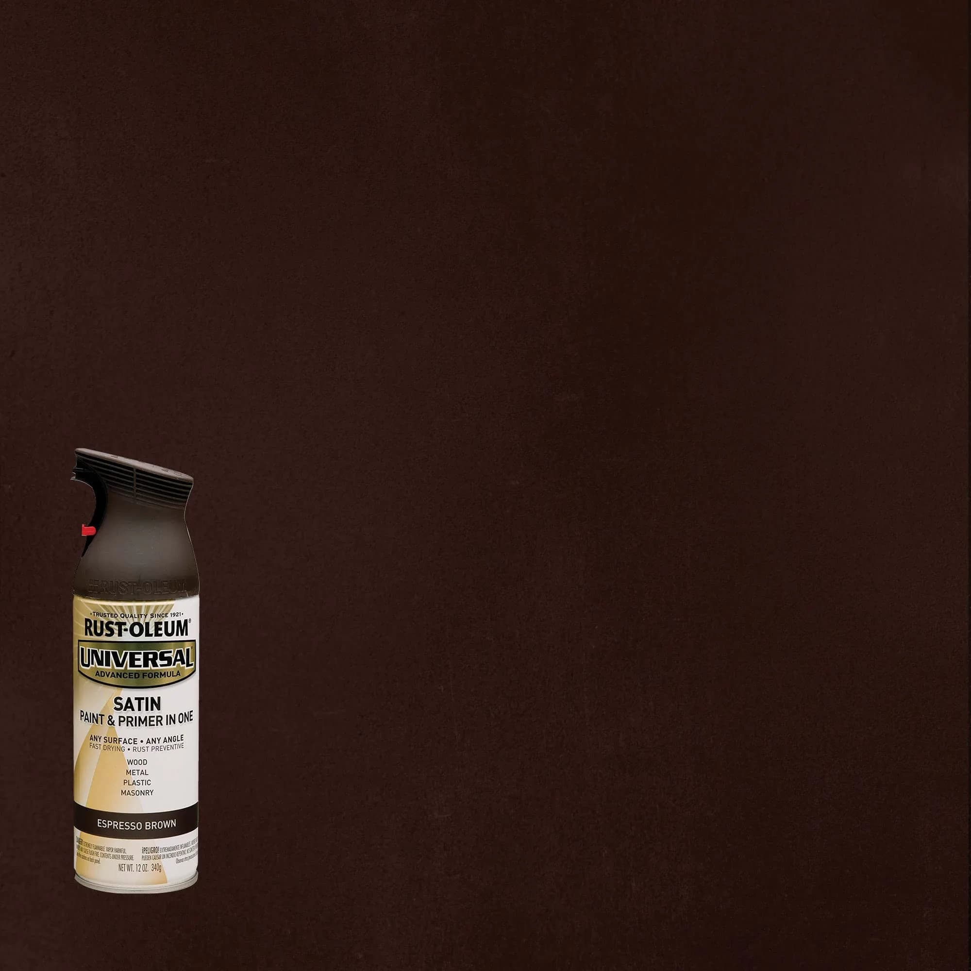 Rust-Oleum Espresso Brown Satin All Surface Topcoat Spray Paint - 12 oz (Pack of 2) - view 2
