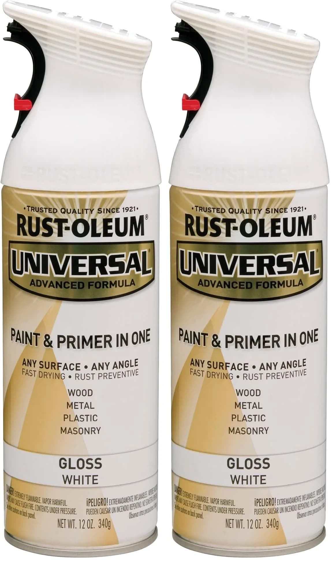 Rust-Oleum Universal Gloss Pure White All Surface Topcoat Spray - 12 oz (Pack of 2) - main product image