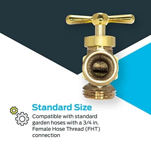 Eastman Irrigation Hose Bibb Brass 3/4 Inch MIP x 3/4 Inch MHT Pack of 2 | Heavy-Duty Garden Fitting thumbnail 4