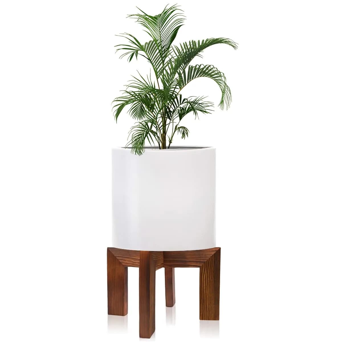 hismocal Wood Plant Stand Indoor/Outdoor for Plants, Large Size Planter Stand Holder, Sturdy and Stable Flower Pot Stand, Fits Most Size Flower Pots in Room