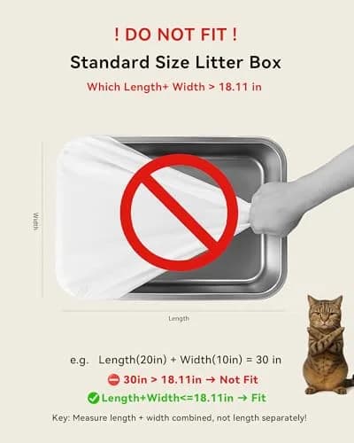 KropBom 120 Count Drawstring Cat Litter Bags 22.7 kg (50 lb) | Custom-Fit Leak-Proof Liners for Automatic Litter Boxes thumbnail 7