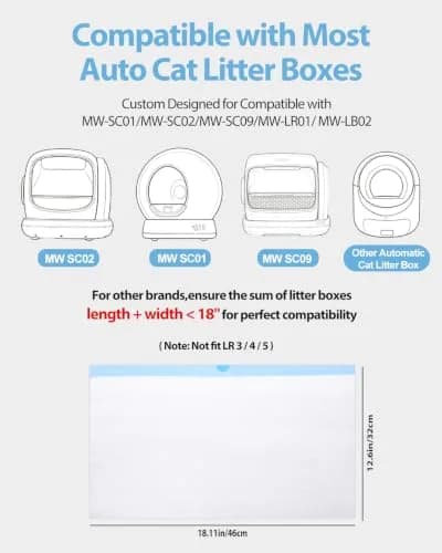 KropBom 120 Count Drawstring Cat Litter Bags 22.7 kg (50 lb) | Custom-Fit Leak-Proof Liners for Automatic Litter Boxes thumbnail 2