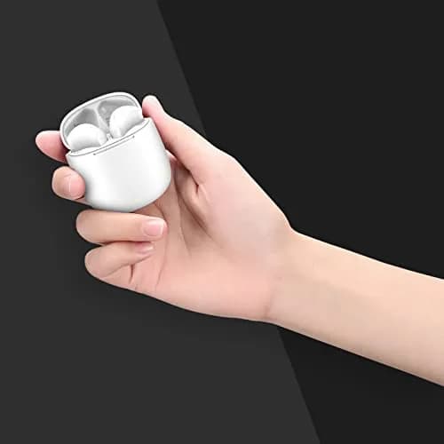 yobola T9 True Wireless Earbuds Bluetooth 5.0 Headphones with Charging Case, Deep Bass, IPX5 Waterproof, White (40g) thumbnail 7