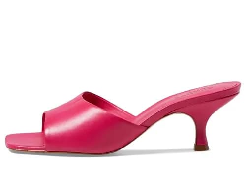 SCHUTZ Dethalia Mid Stiletto Slip-On Sandal Leather Pink 7 | Elegant Heel for Women thumbnail 4