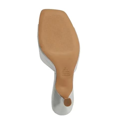 SCHUTZ Dethalia Prata Women's Heeled Sandal 10.5 US | Leather, 2.5-inch Stiletto Heel thumbnail 3