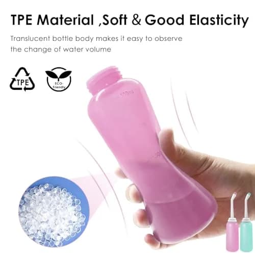 RUFCRIL Peri Bottle Postpartum 2-Pack 500ml (17.5 Fl Oz) | Upside Down Bidet for Perineal Care thumbnail 2