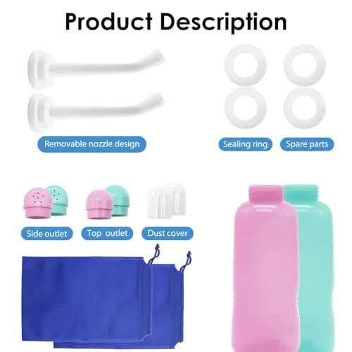 RUFCRIL Peri Bottle Postpartum 2-Pack 500ml (17.5 Fl Oz) | Upside Down Bidet for Perineal Care thumbnail 3