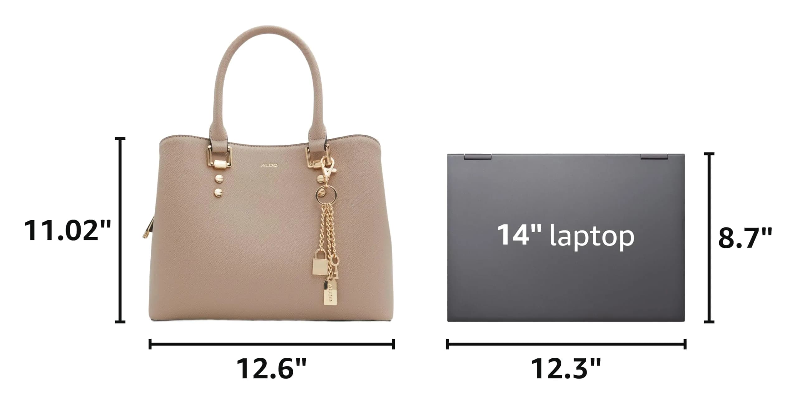 ALDO Legoirii Medium Tote Bag in Other Dark Beige | Women's Stylish Handbag thumbnail 3