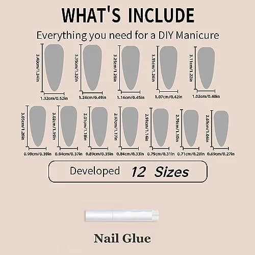 MISUD Press on Nails - Long Stiletto Goth Black with Gold Star Moon | 24 pcs thumbnail 5