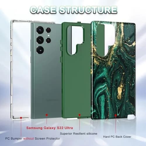 Btscase Cellular Phone Case 6.8 inches | Marble Pattern Shockproof Full Body thumbnail 2