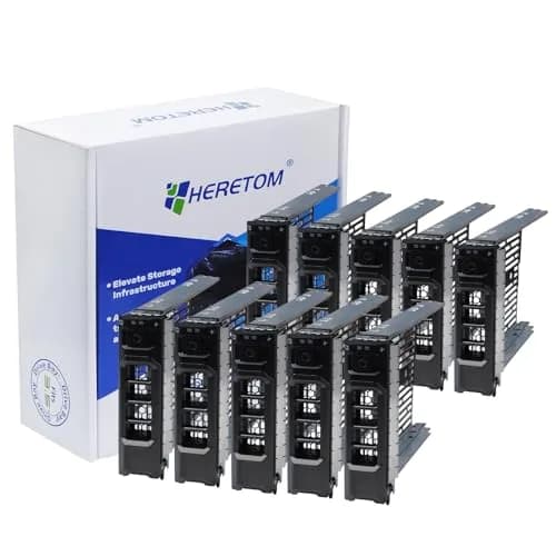 Heretom 10-Pack Hard Drive Caddy 3.5 SAS SATA SSD | Durable Metal Bracket for PowerEdge Servers thumbnail 1
