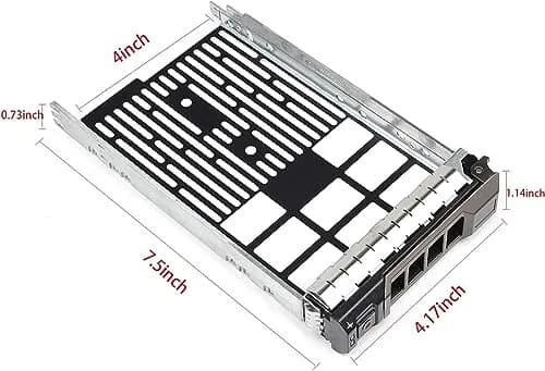 Heretom 10-Pack Hard Drive Caddy 3.5 SAS SATA SSD | Durable Metal Bracket for PowerEdge Servers thumbnail 3