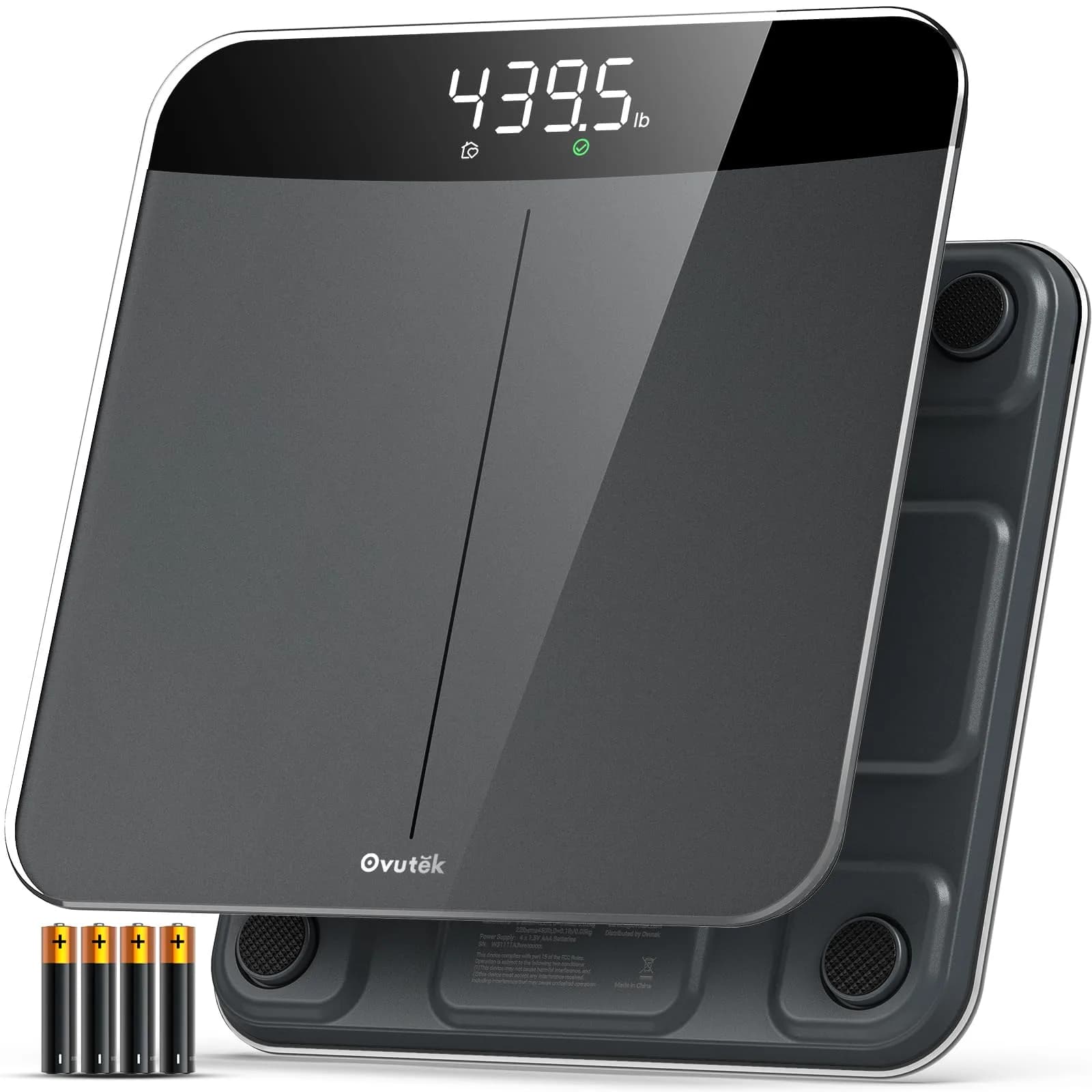 Ovutek Digital Body Weight Scale 450lb (205kg) | Accurate to 0.05lb with LED Display - main product image