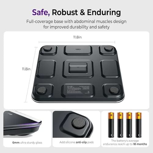 Ovutek Digital Body Weight Scale 450lb (205kg) | Accurate to 0.05lb with LED Display thumbnail 4