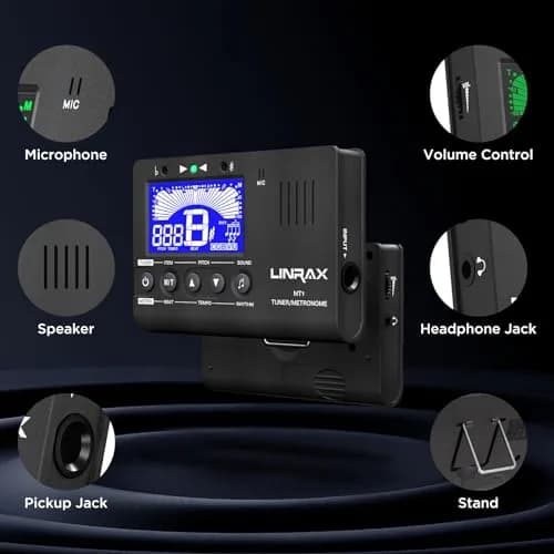 LINRAX MT1 Metronome Tuner Tone Generator | 3-in-1 Portable Music Practice Tool thumbnail 6