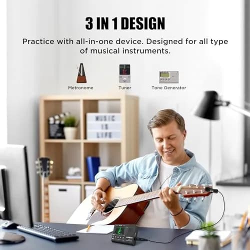 LINRAX MT1 Metronome Tuner Tone Generator | 3-in-1 Portable Music Practice Tool thumbnail 7