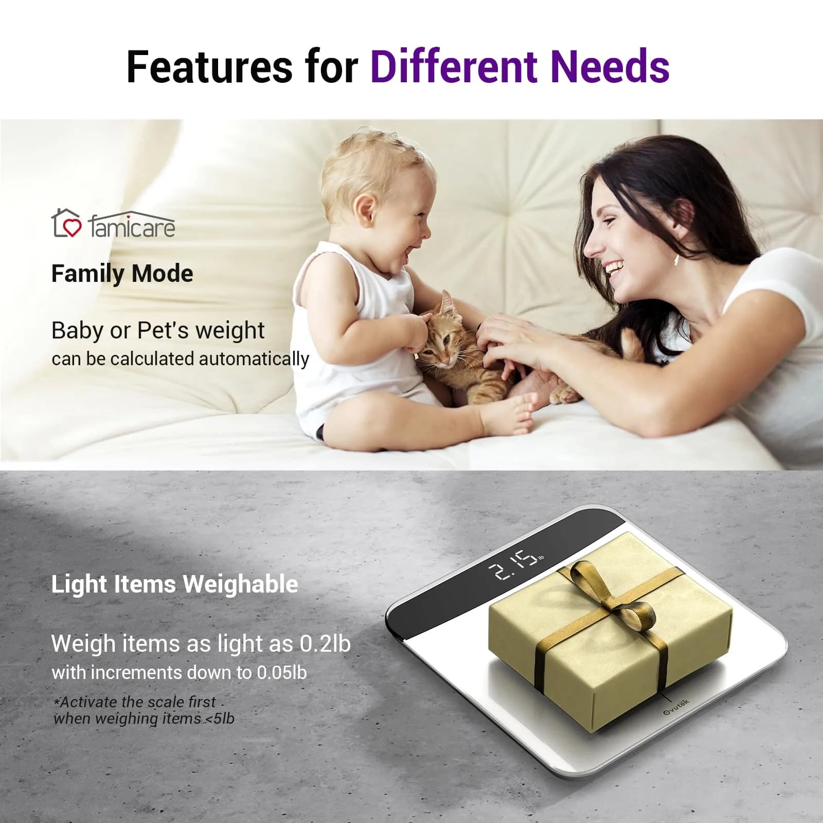 Ovutek Digital Body Weight Scale 200kg (450lb) | FDA Approved Accuracy for Home & Family Use - view 6