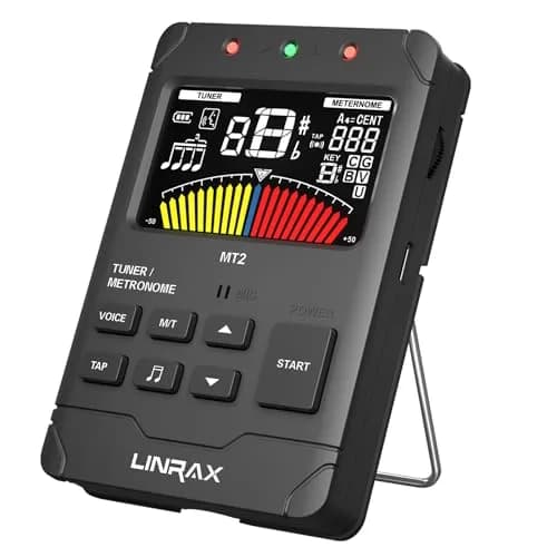 Linrax MT2 Rechargeable Metronome Tuner 3-in-1 | Chromatic Tuner for All Instruments thumbnail 1