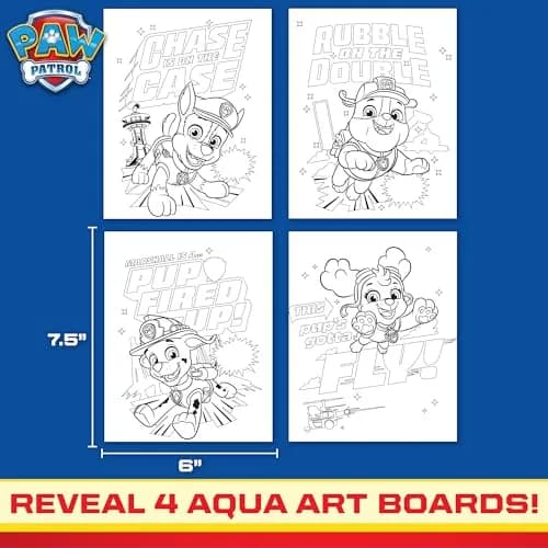 Paw Patrol Aqua Art Pad with Water Pen | Mess-Free Reusable Toddler Activity Book (4 Pages, 6" x 7.5") thumbnail 6