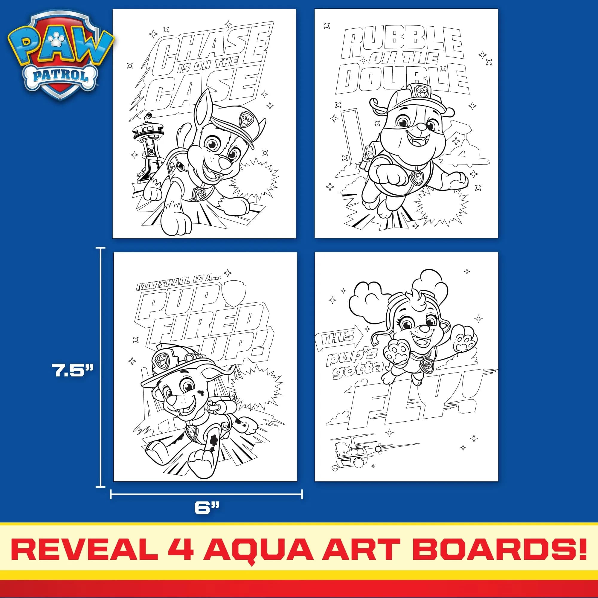 Paw Patrol Aqua Art Pad with Water Pen | Mess-Free Reusable Toddler Activity Book (4 Pages, 6" x 7.5") - view 6