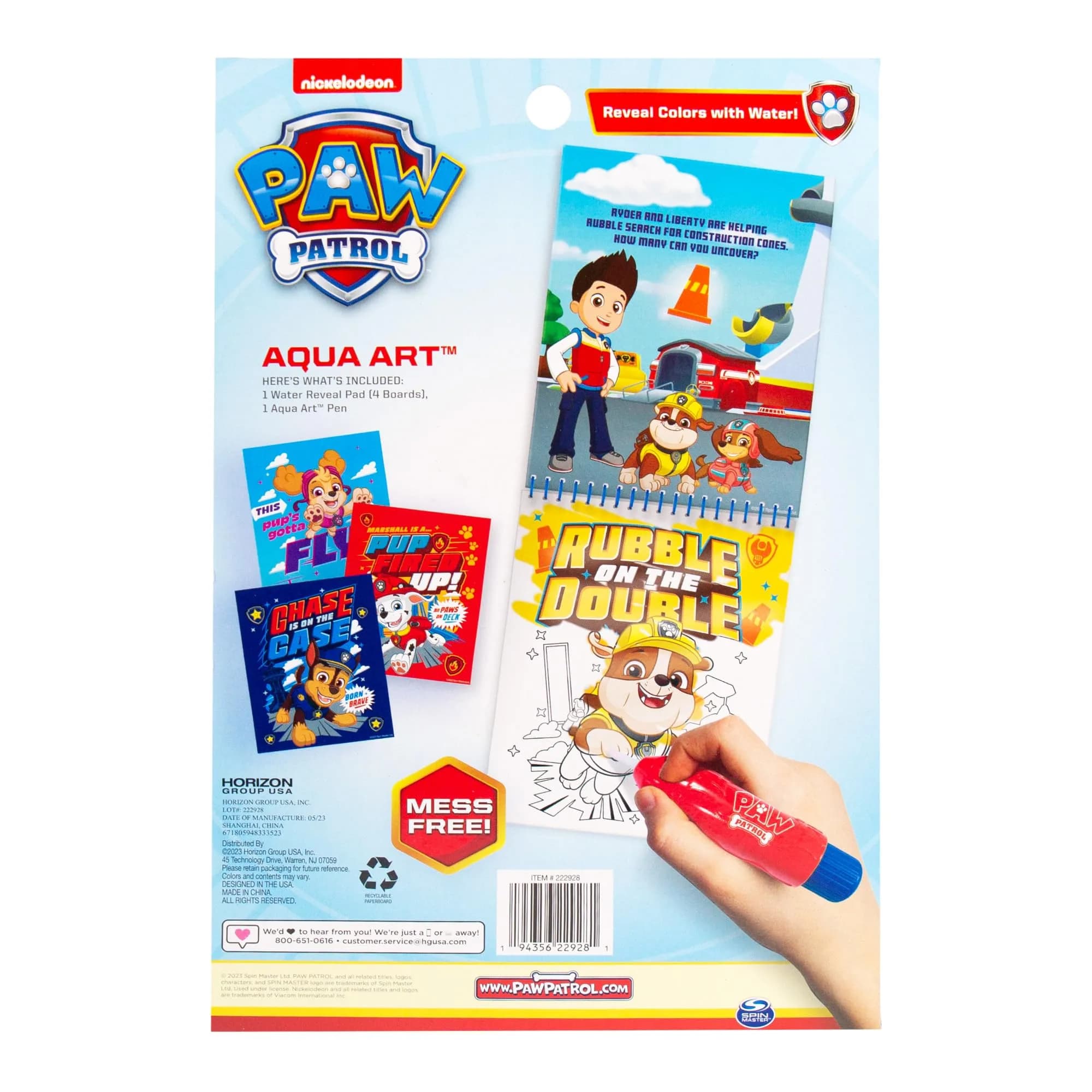 Paw Patrol Aqua Art Pad with Water Pen | Mess-Free Reusable Toddler Activity Book (4 Pages, 6" x 7.5") - view 8