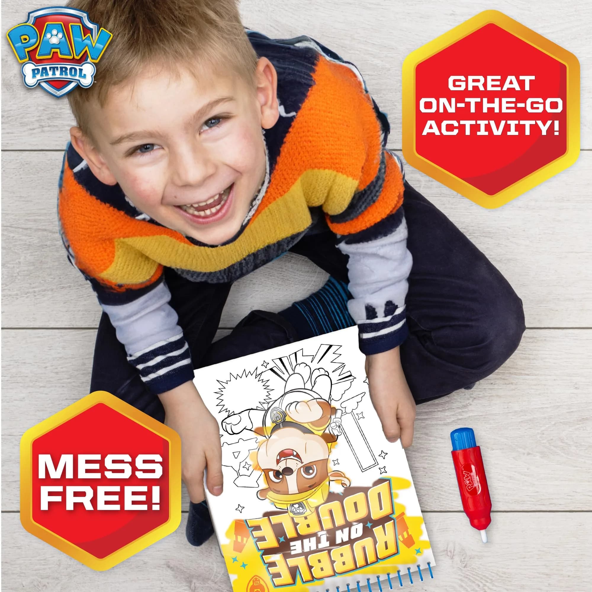 Paw Patrol Aqua Art Pad with Water Pen | Mess-Free Reusable Toddler Activity Book (4 Pages, 6" x 7.5") - view 3