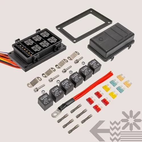 True MODS 12V Automotive Waterproof 5-Pin Prewired Relay Fuse Box Block Kit with Harness | 6-Circuit Power Distribution thumbnail 8