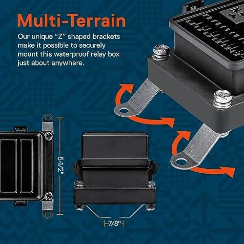 True MODS 12V Automotive Waterproof 5-Pin Prewired Relay Fuse Box Block Kit with Harness | 6-Circuit Power Distribution thumbnail 3