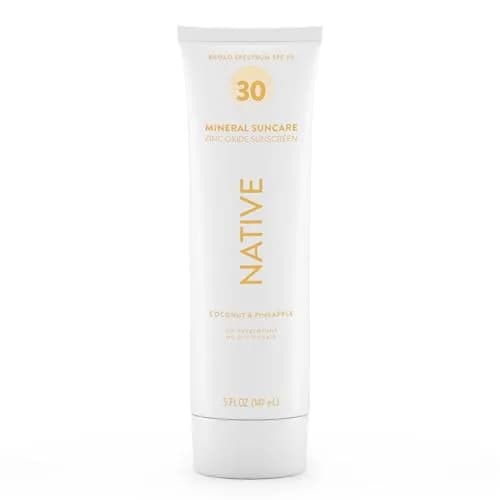 Native Sunscreen SPF 30 Zinc Oxide 148ml (5 Fl Oz) | Dermatologist Tested thumbnail 1