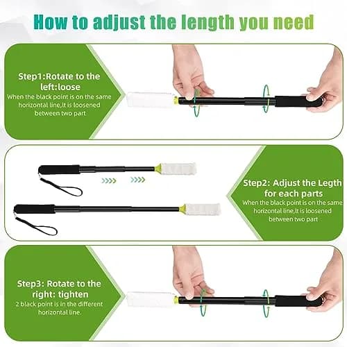 LYIGEOL Toe Cleaning Brush, Foot Scrubber with Telescopic Handle 12"-24" | Reusable Drying Covers for Seniors & Elderly thumbnail 5