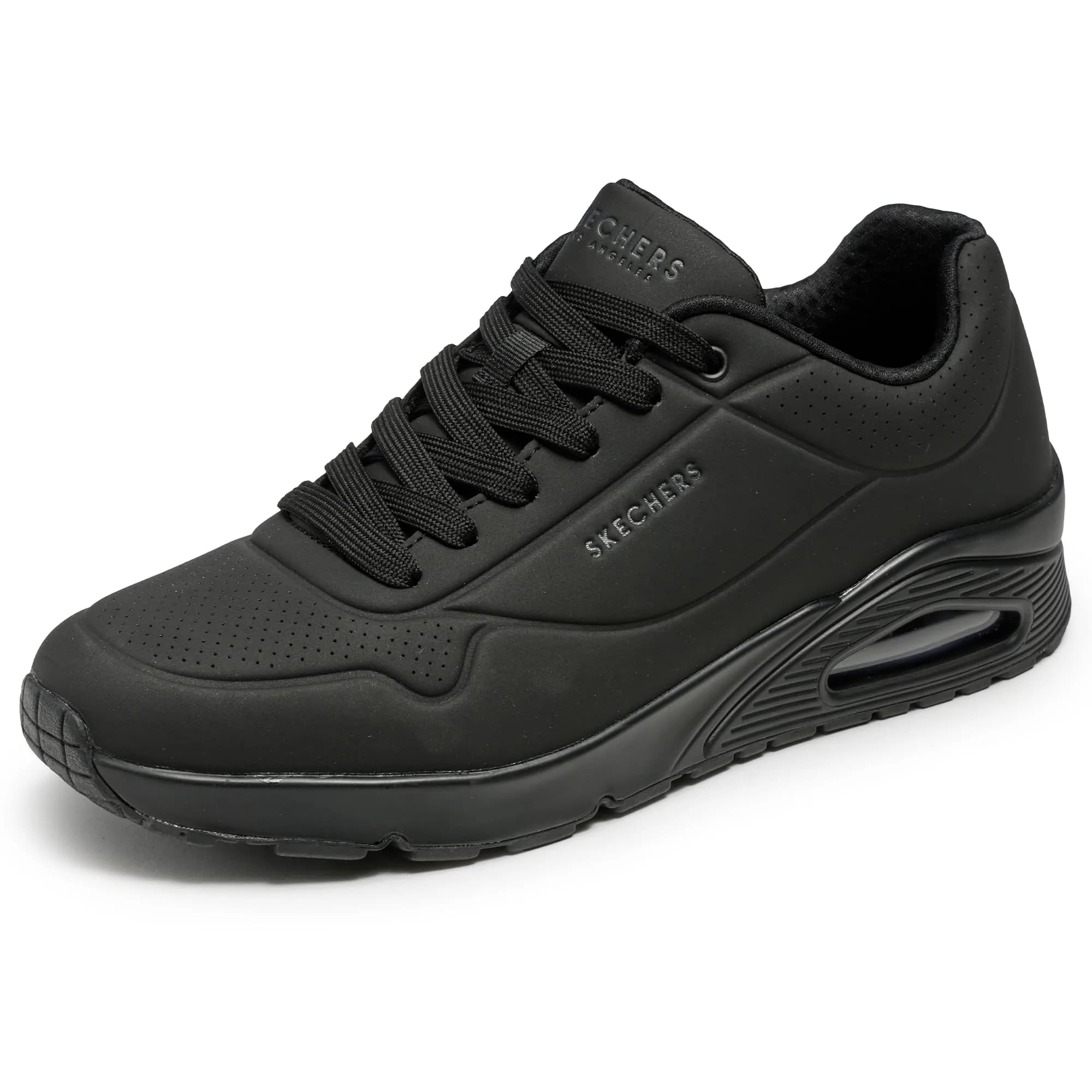 Skechers Men's Uno-Stand on Air Sneaker Wide Fit | Black/Black, 13 Wide — Black/Black